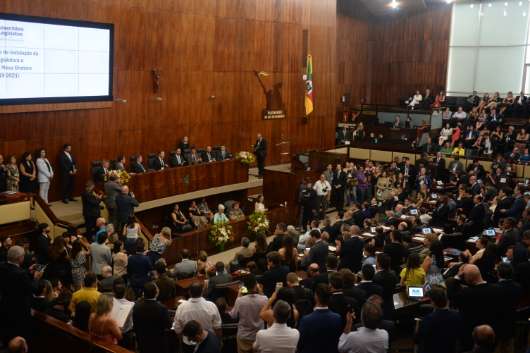Durante a posse, também ocorreu a votação da Mesa Diretora.Foto: Simers/Divulgação
