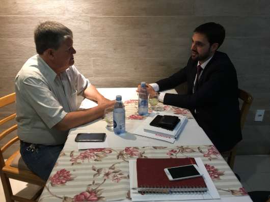 Uberti conversou com o delegado do Simers em São Borja, Acildo Savian
