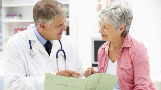 Doctor with female patient